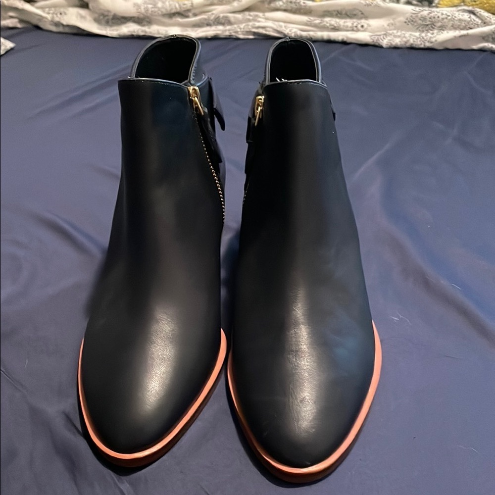 Elegant Navy blue Ankle Boots